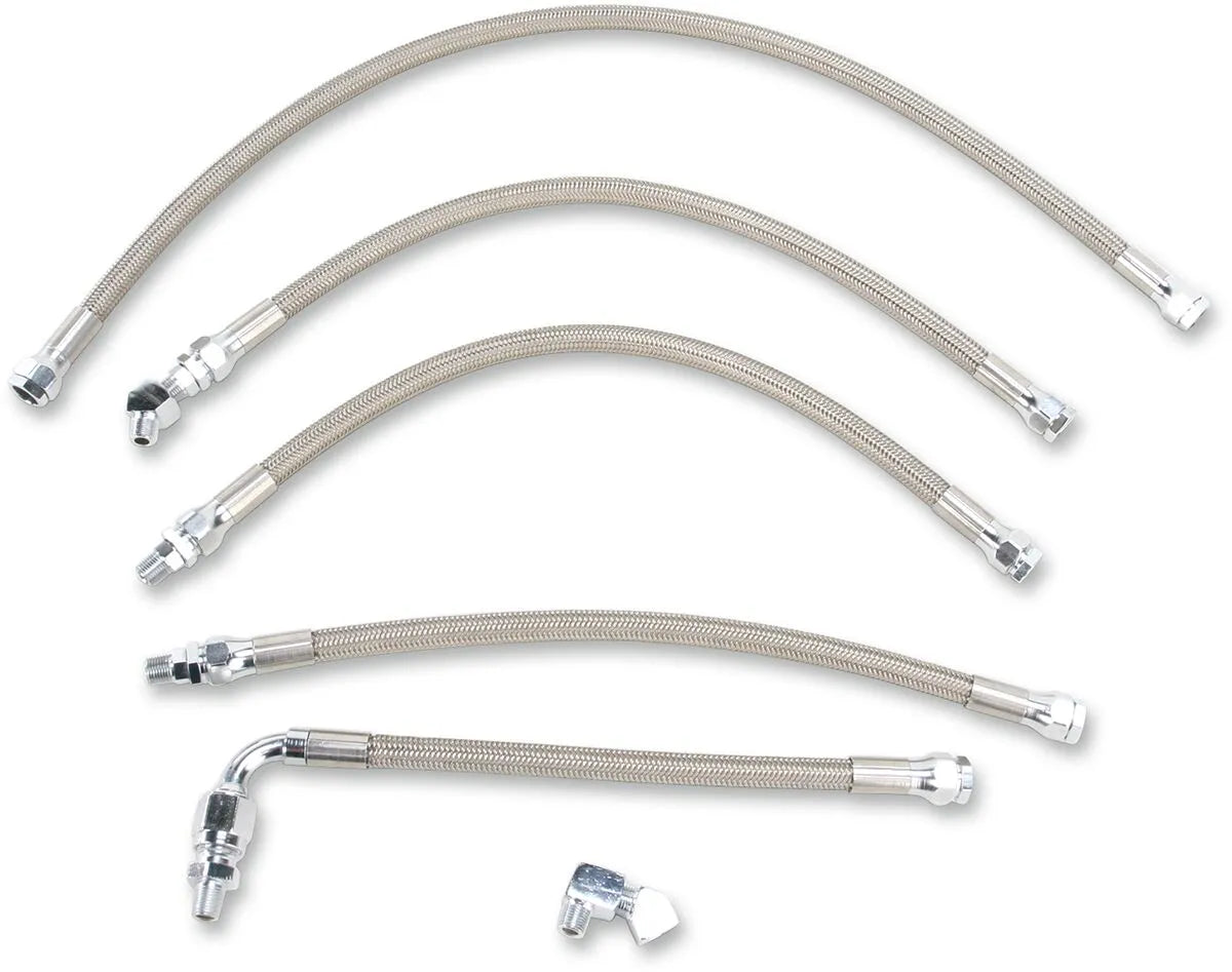 Drag Specialties Stainless Steel Braided Oil Line Kit