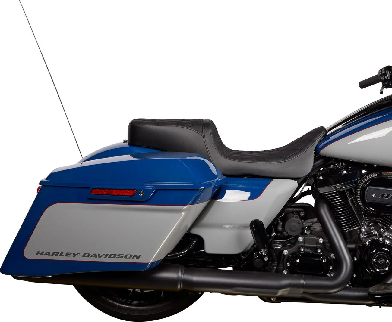 Drag Specialties Performance Predator 2-up Seat - For Harley Davidson