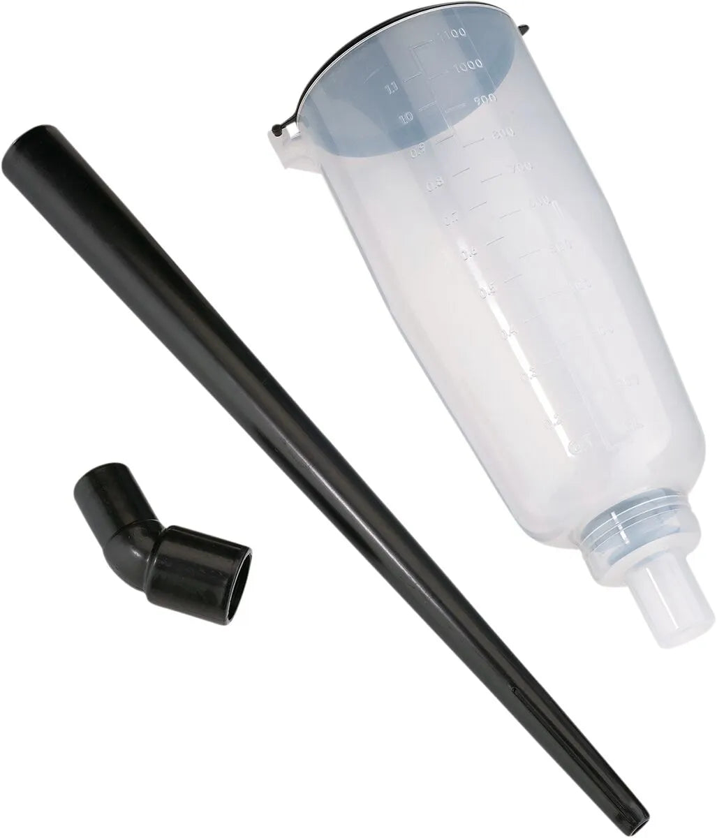 Moose Offroad Adjustable Funnel with Lid 1100ml Black Clear