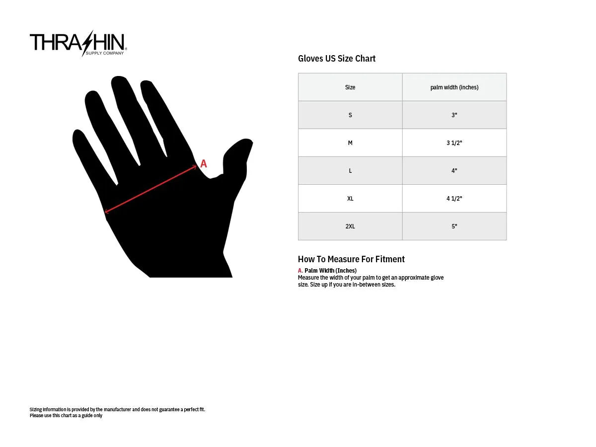 Thrashin Supply Co Stealth Leather Palm Flame Gloves Red