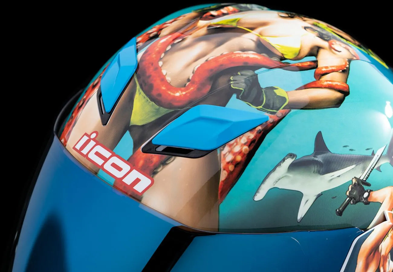 Icon Airflite Pleasuredome 4 Helmet Full Face Blue