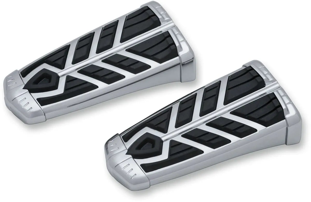 Kuryakyn Spear Foot Pegs - Black & Chrome
