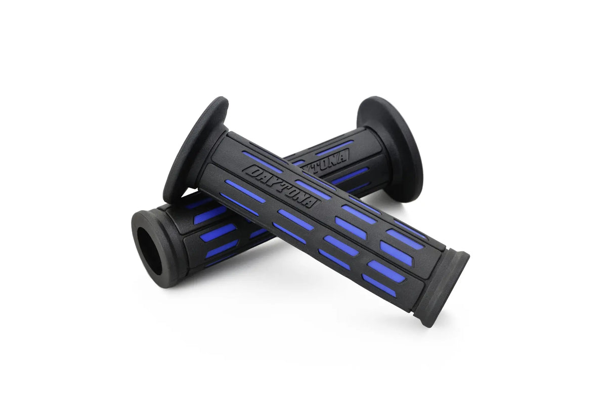 Daytona Grippy Grip GGD-Tapered-SP Grips - 7/8" - Black/Blue - 25164