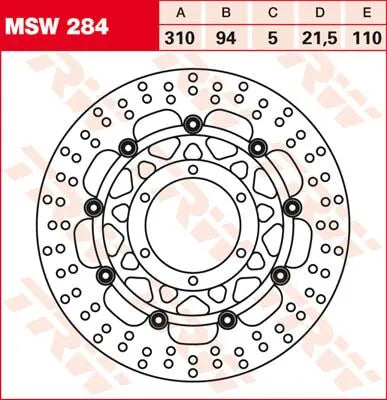 Okrągła Pływająca Tarcza Hamulcowa Trw Do Motocykla - Przednia