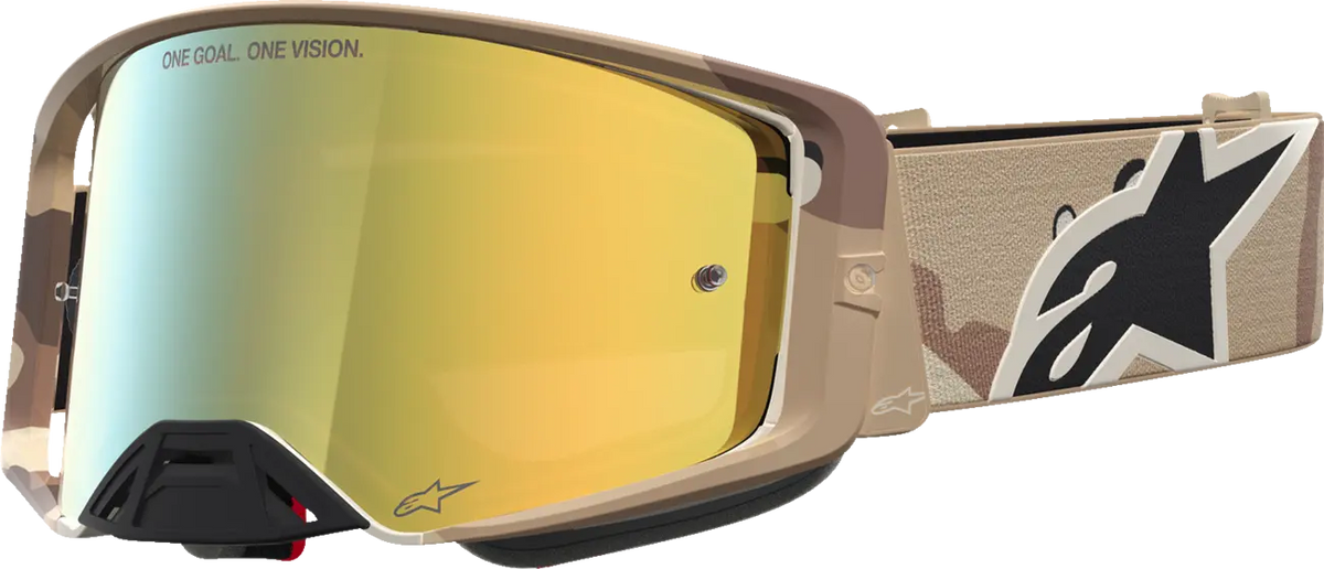 Alpinestars Supertech Lone Goggle Camo Desert Mirror-Gold