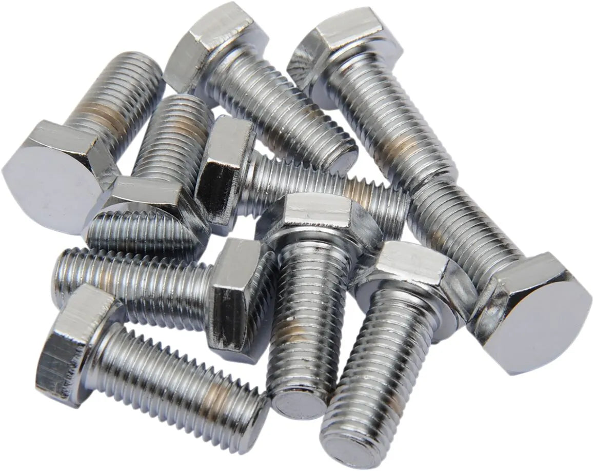 Drag Specialties Fine Thread Hex Head Bolts 5/16-24 x 5/8" Chrome