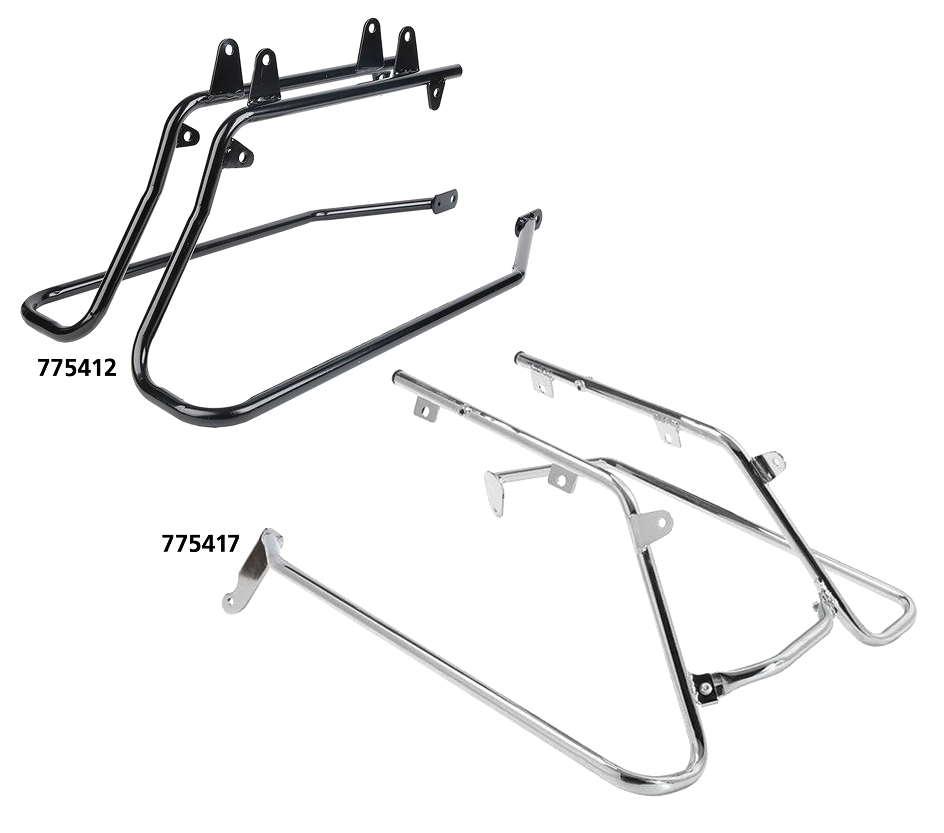 Zodiac Hard Bag Saddlebag Brackets for Softail – Luggage