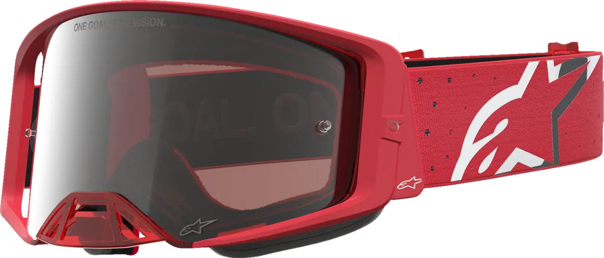 Alpinestars Supertech Vesta Goggle Red Fluo Chrome Mirror-Silver