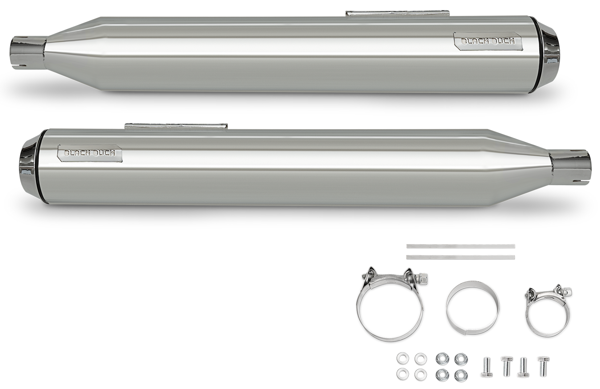 Black Duck Slip-On Mufflers for Milwaukee Eight Touring – Exhaust