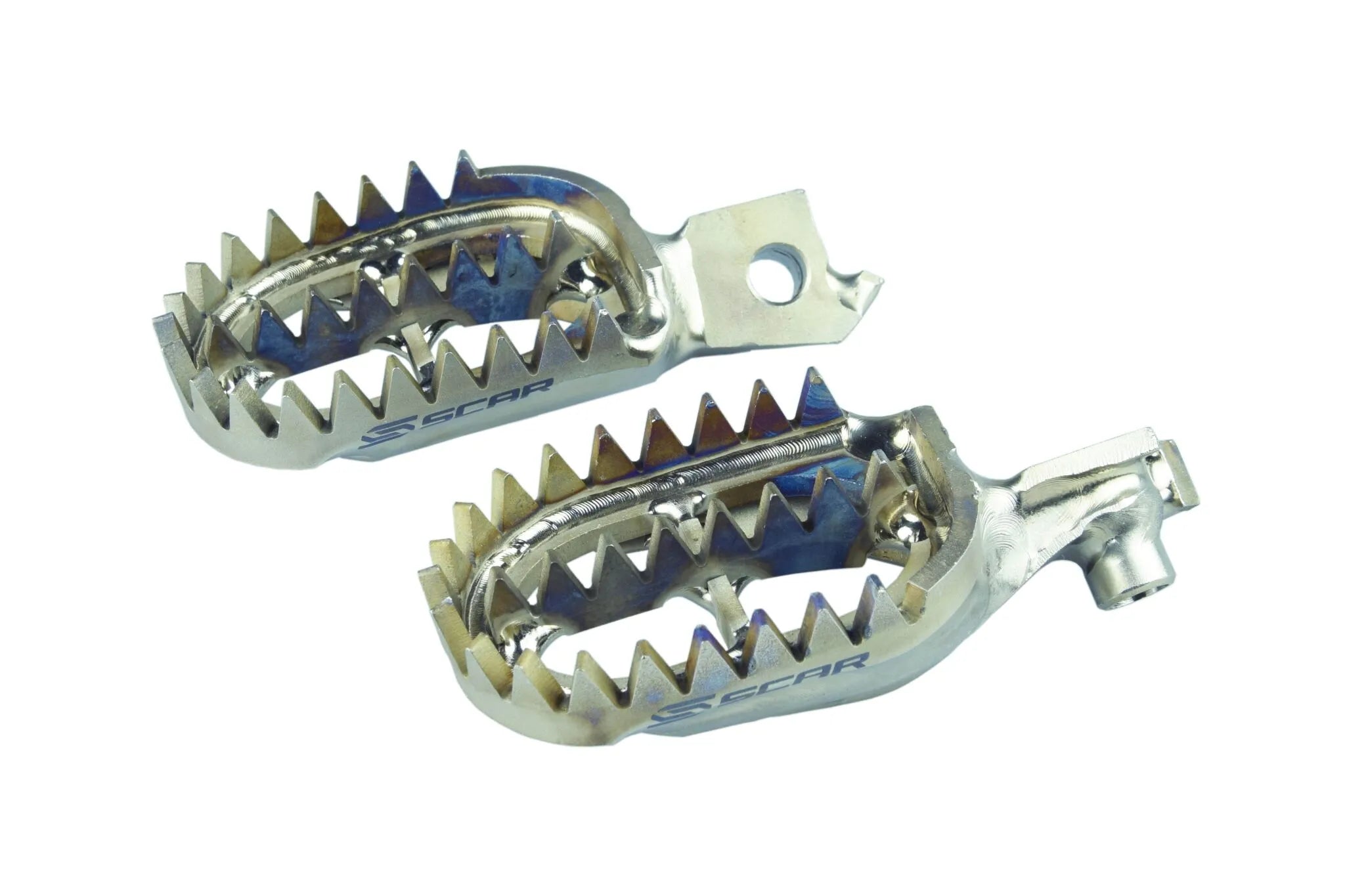 Scar Titanium Footpegs - Enhanced Grip & Lightweight