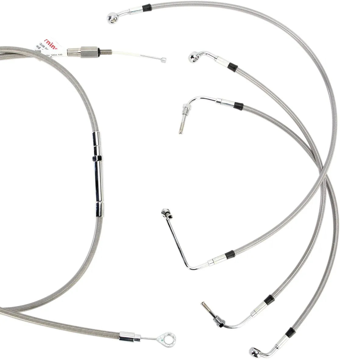Burly Brand Stainless Braided Cable/Brake Line Kit for Ape