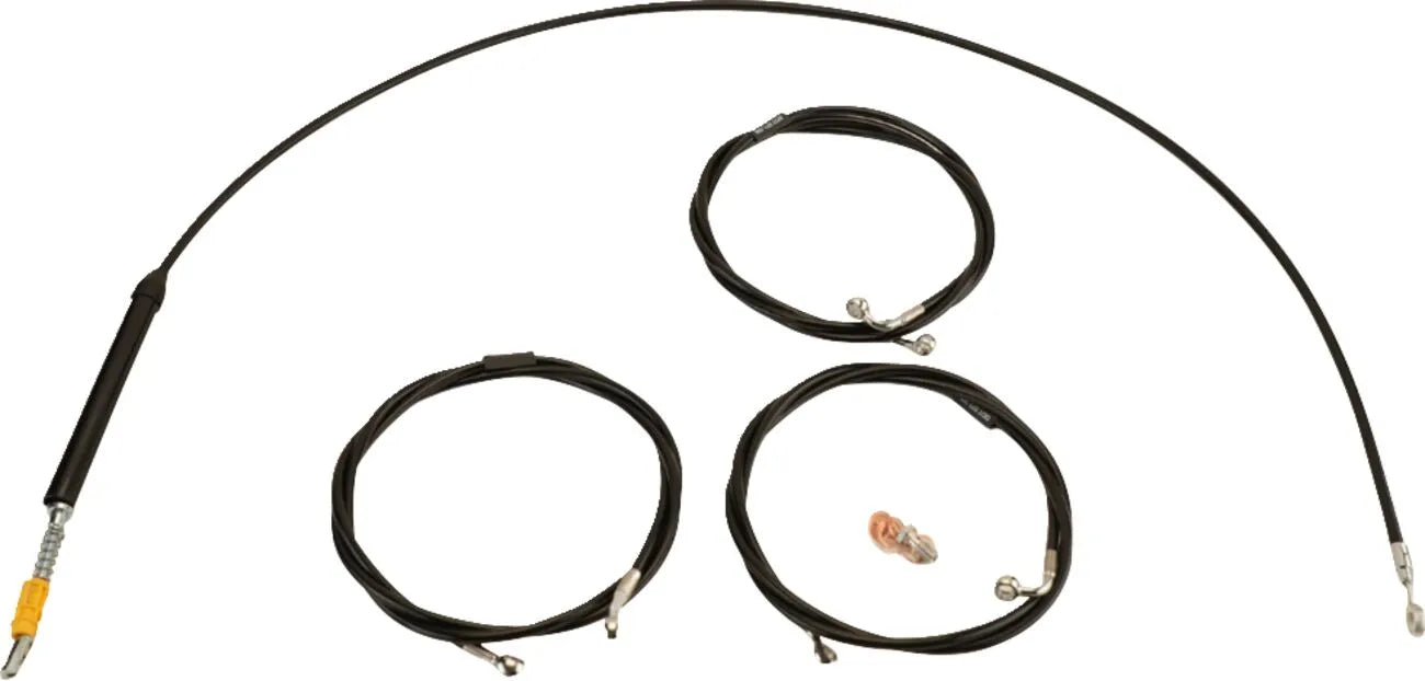 La Choppers Standard Black Vinyl Handlebar Cable/Brake Line Kit