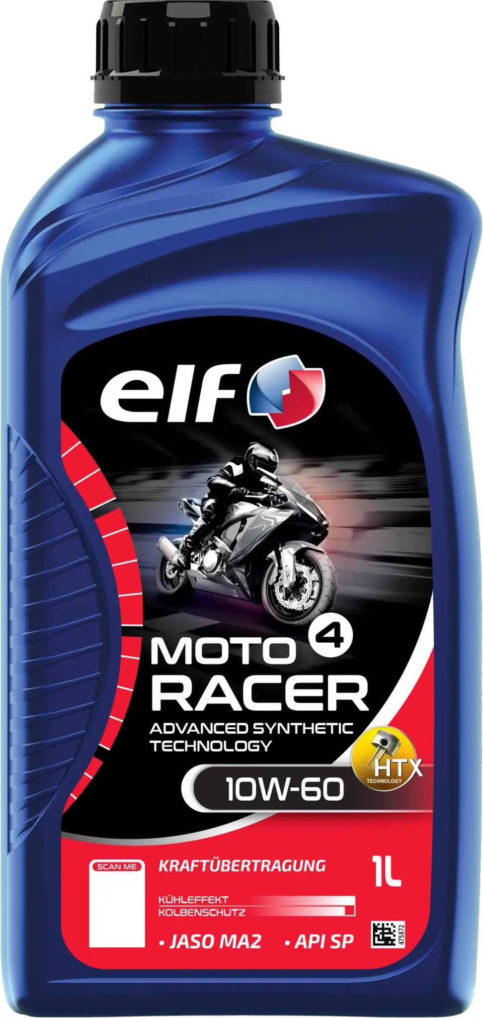 ELF Moto 4 Racer 10W-60 Advanced Synthetic Engine Oil 1L