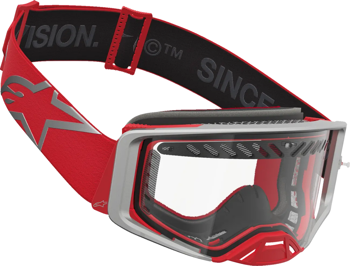 Alpinestars Supertech Dura Air Fluid Goggle Red/Silver/Clear