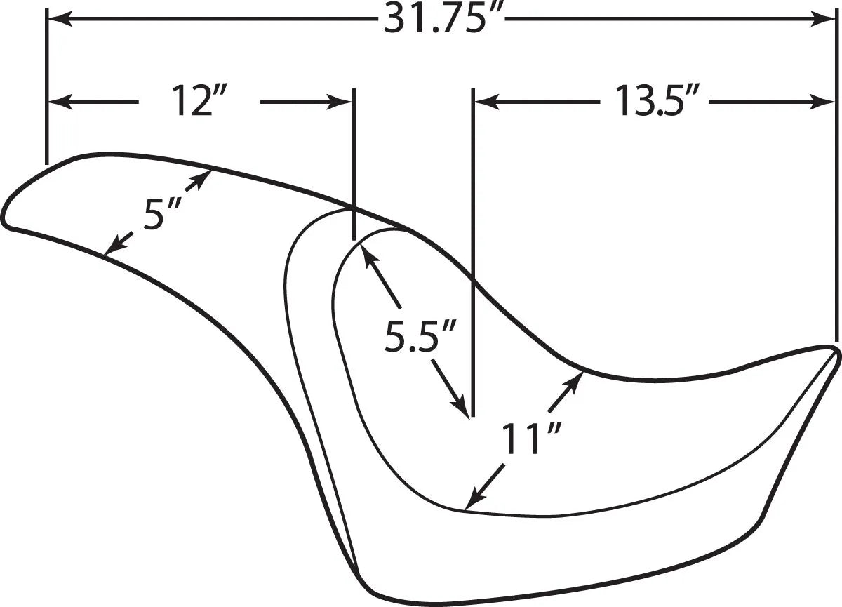 Drag Specialties Predator Seat - For Harley Davidson