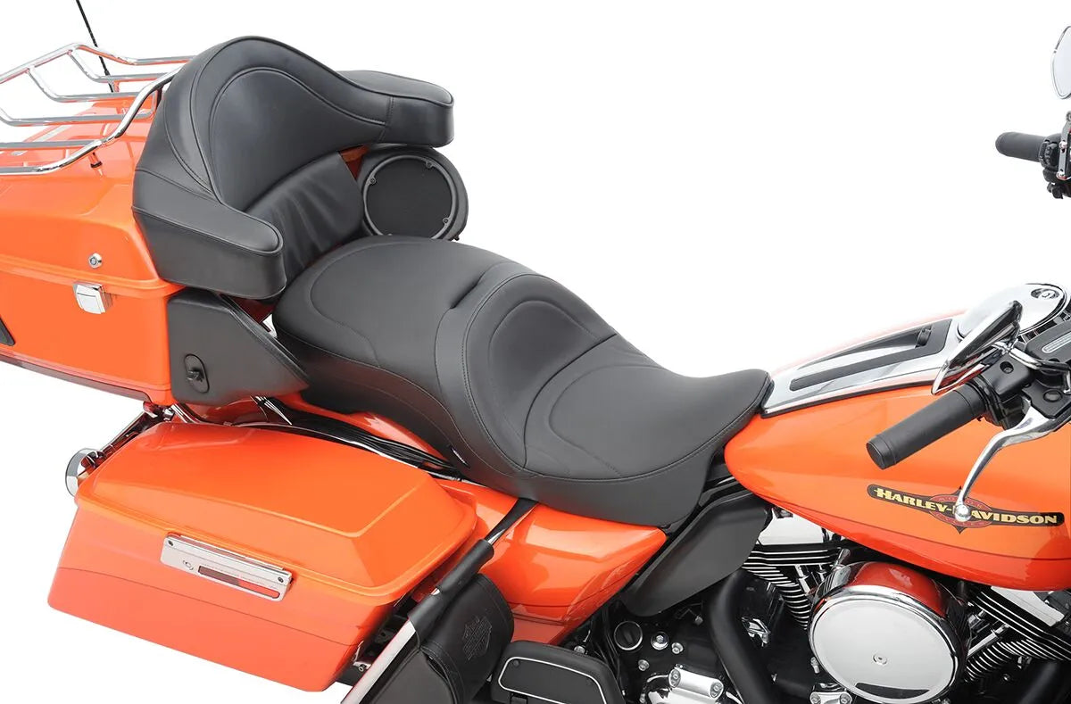 Drag Specialties Seats Touring 2-Up Leather Seat Large Frame