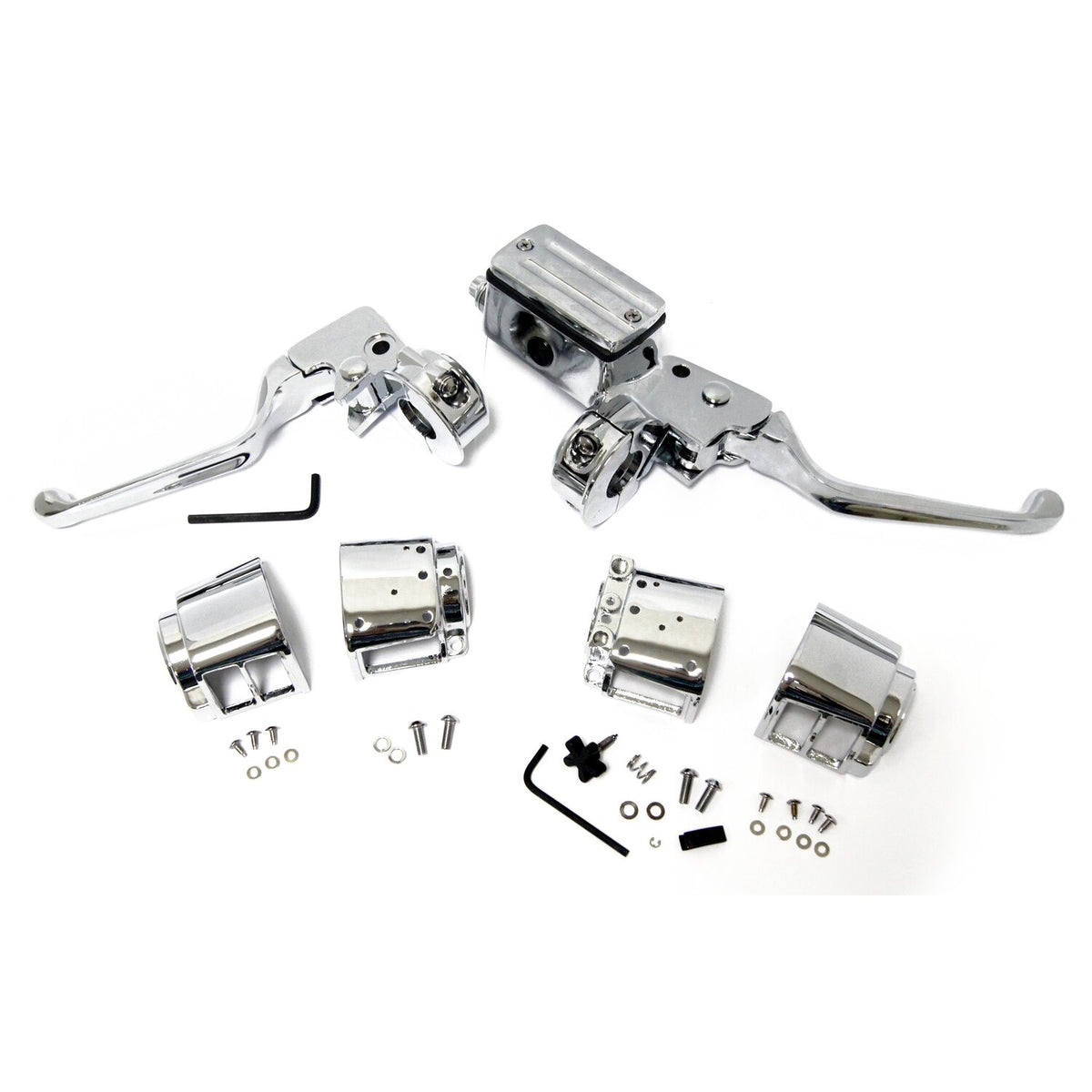 MCS Chrome h.bar control kit 5/8" bore