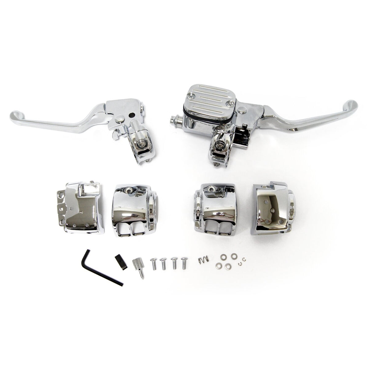 MCS Handlebar control kit chrome 11/16" bore