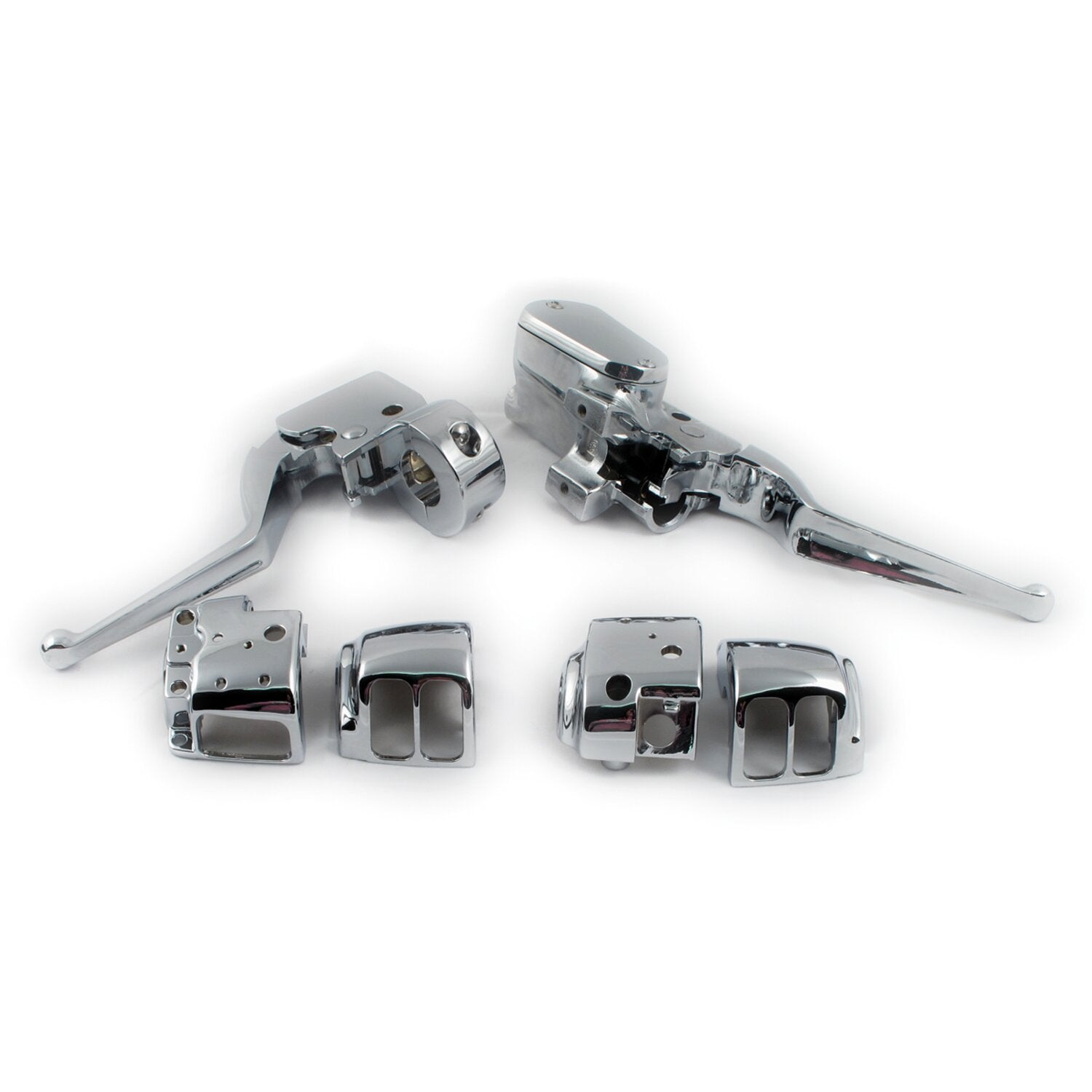 MCS Handlebar control kit chrome 9/16" bore