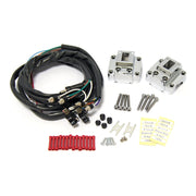 MCS Handlebar switch housing kit - Chrome/black