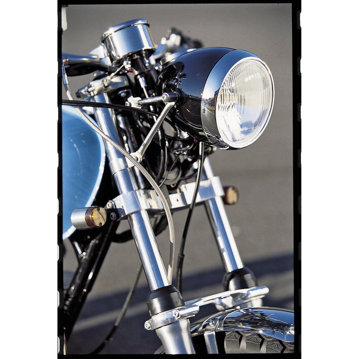 Daytona Vintage 5-3/4" headlamp - Black with chrome ring