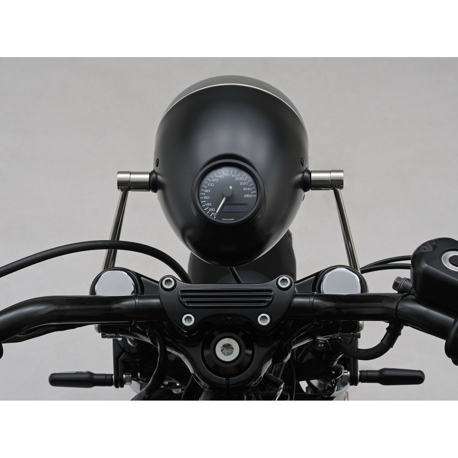 Daytona Vintage 5-3/4" headlamp - Black with chrome ring
