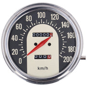 MCS FL speedometer '62-67 electra face' black/gold - 1:1 kmh