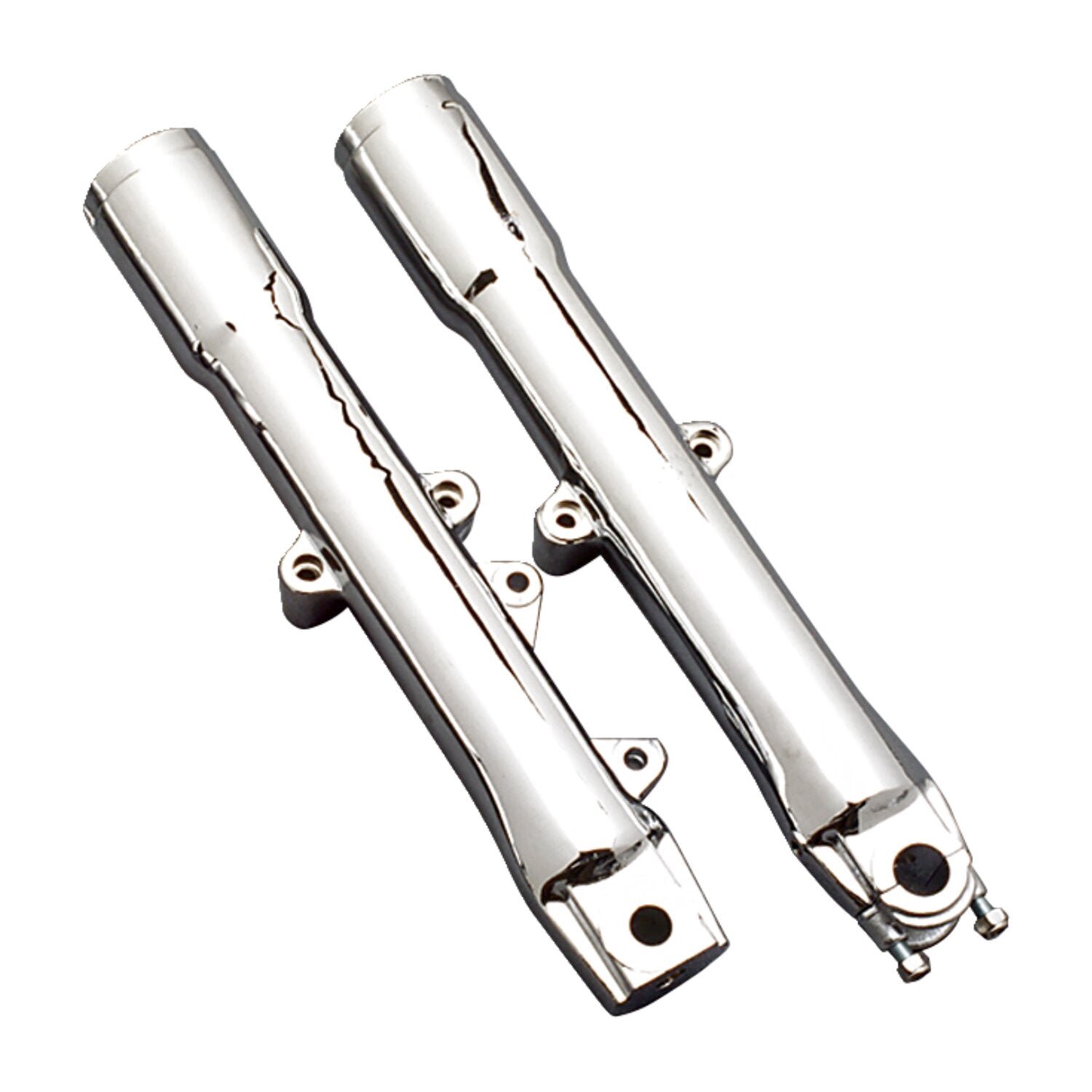 MCS Lower fork legs single disc - Chrome