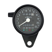 MCS LED mini speedo 2:1 kmh - Black with black face plate