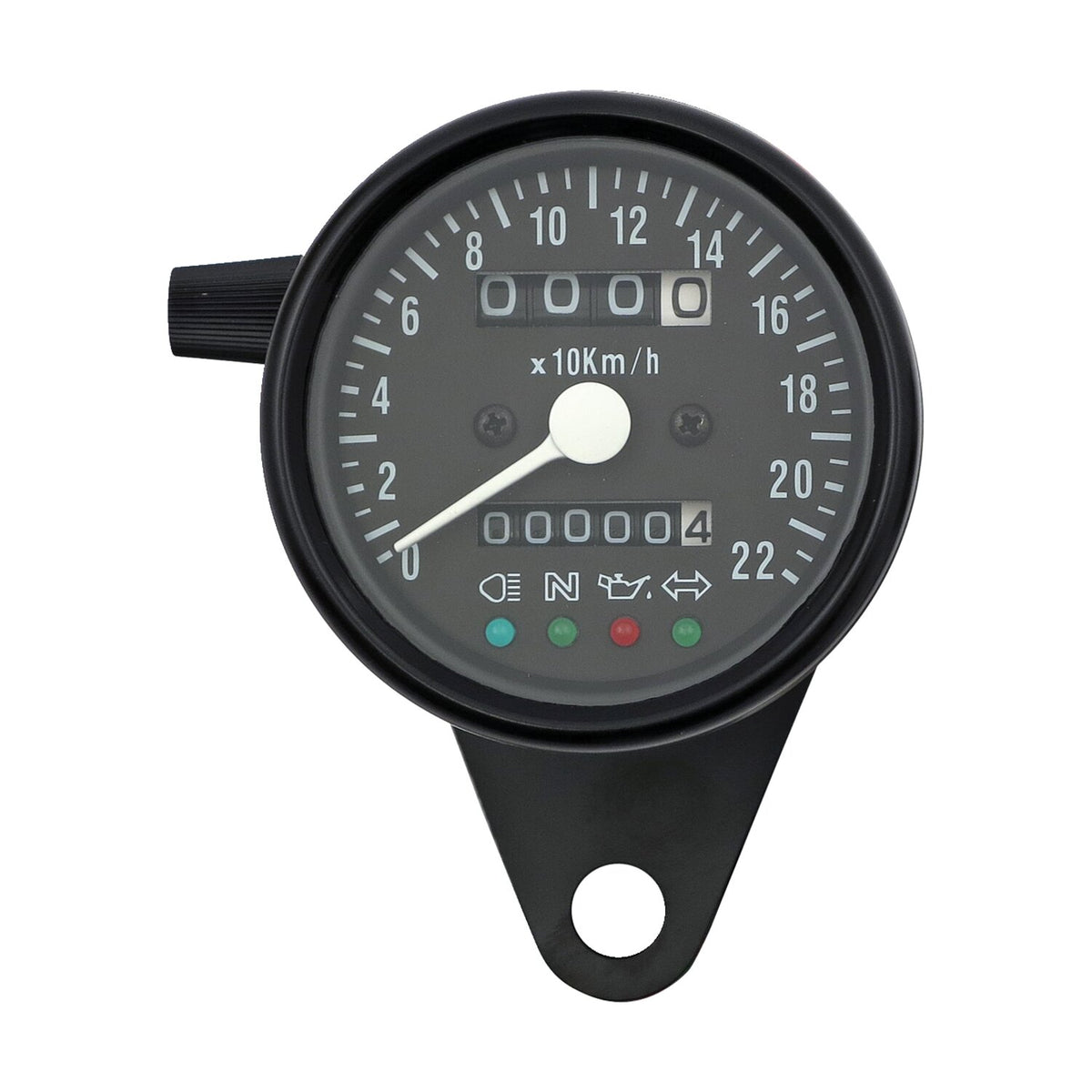 MCS LED mini speedo 2:1 kmh - Black with black face plate