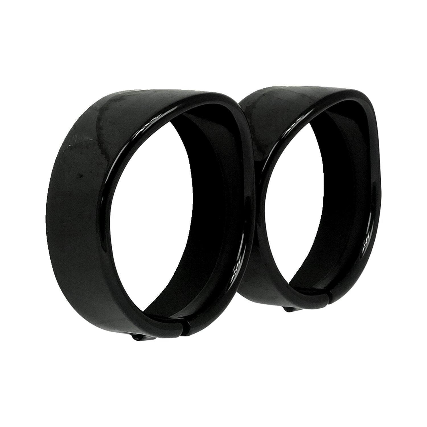 MCS Recessed trim rings with visor - 4.5" spotlamp - Satin black