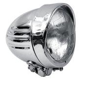 MCS Bullet 4-1/2" duplo headlamp - Ribbed - visor - Chrome
