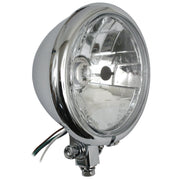 MCS Bates style 5-3/4" prismic H4 headlamp - Chrome