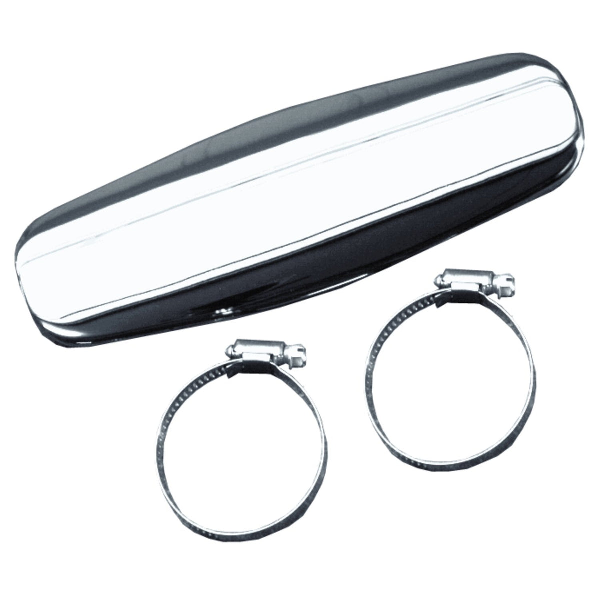 Paughco Straight Heatshield / boot guard - 7-1/2" - Chrome