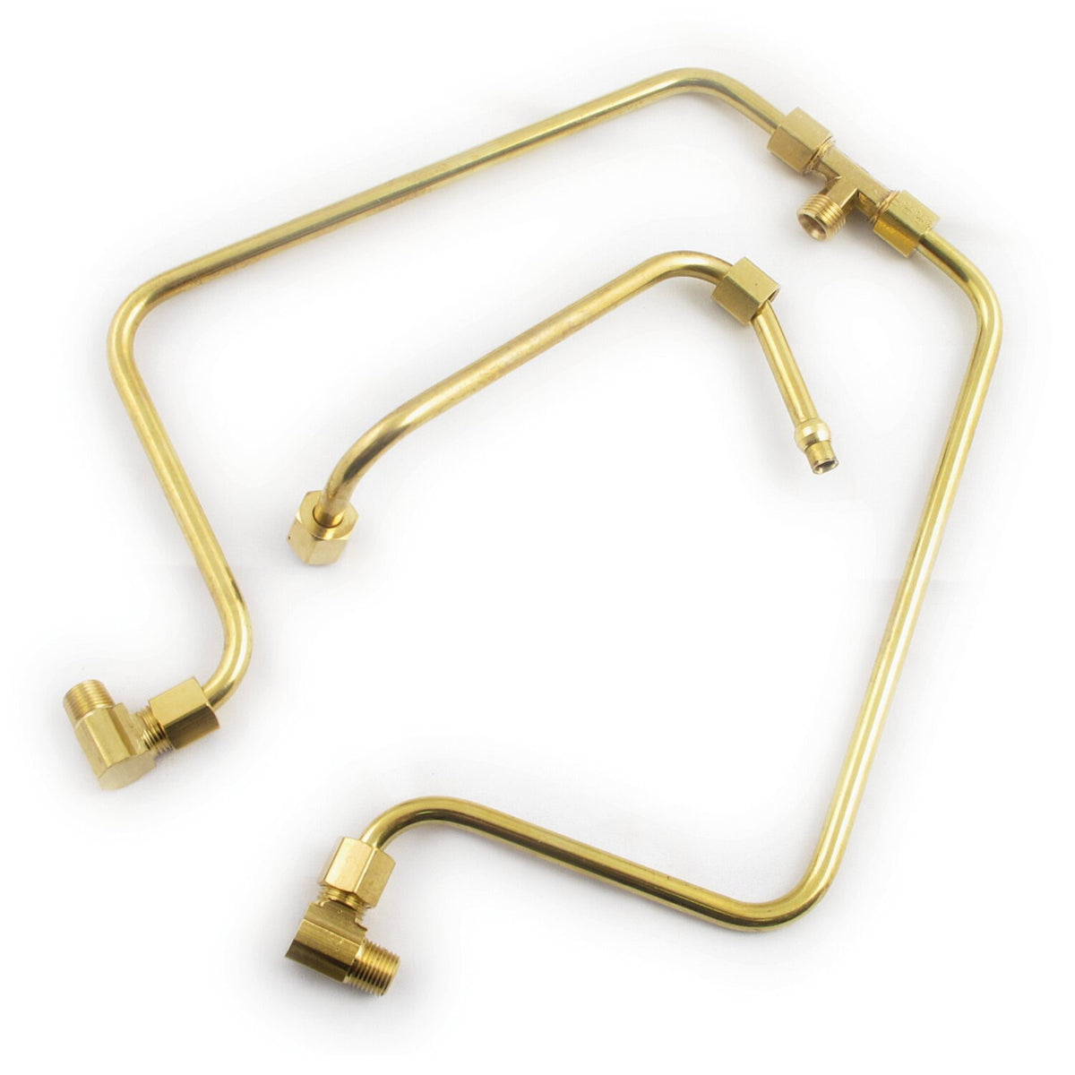 Paughco 'Old STF' dual rocker box oil lines - Brass