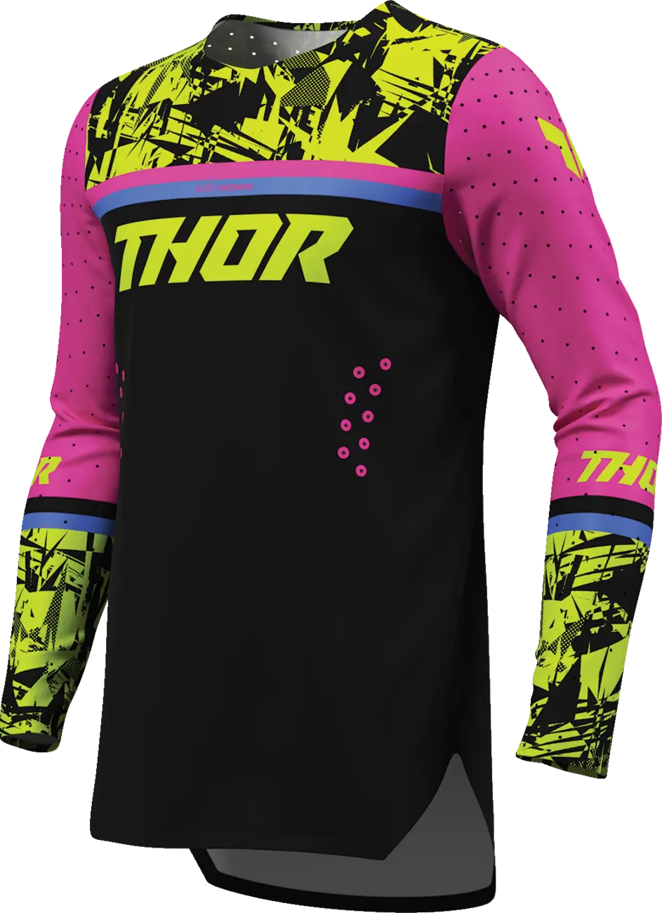 Thor Youth Sportmode Punk'd Jersey Black/Fuchsia