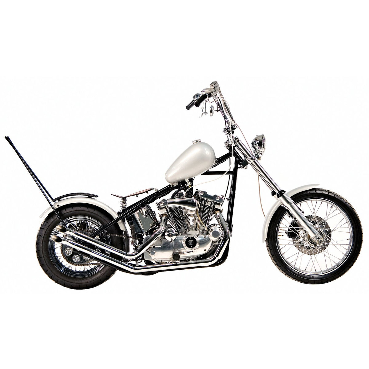 Paughco Upswept drag pipes - Gooseneck - Chrome