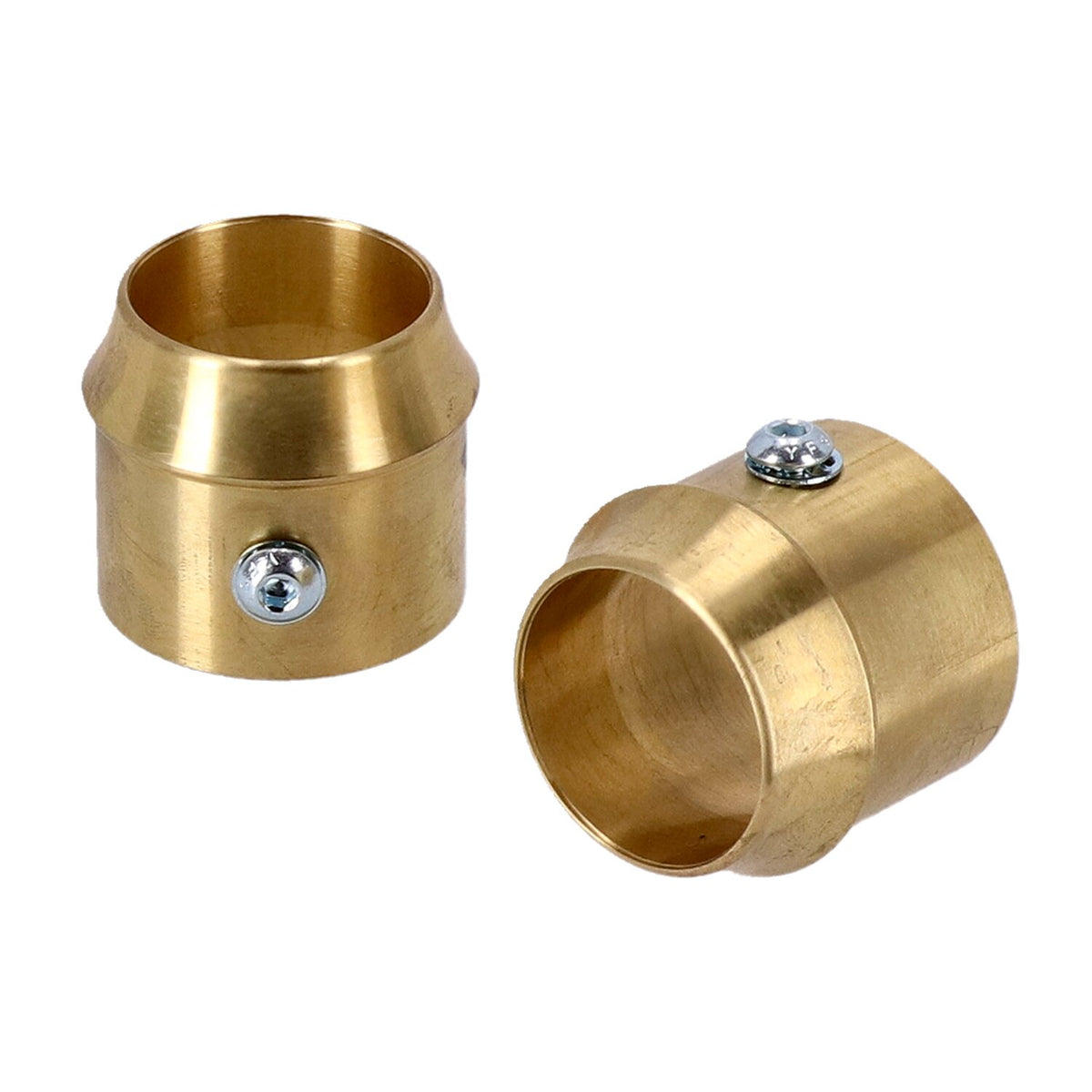 Paughco Brass exhaust tip set - 2" Short curve