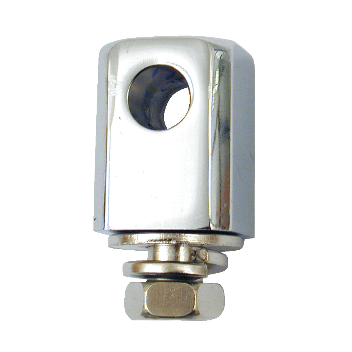 MCS Bates style headlamp mount block - Chrome