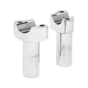MCS Forged aluminum risers straight 3-1/2" rise - Chrome