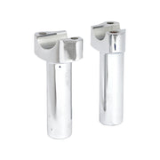 MCS Forged aluminum risers straight 4-1/2" rise - Chrome