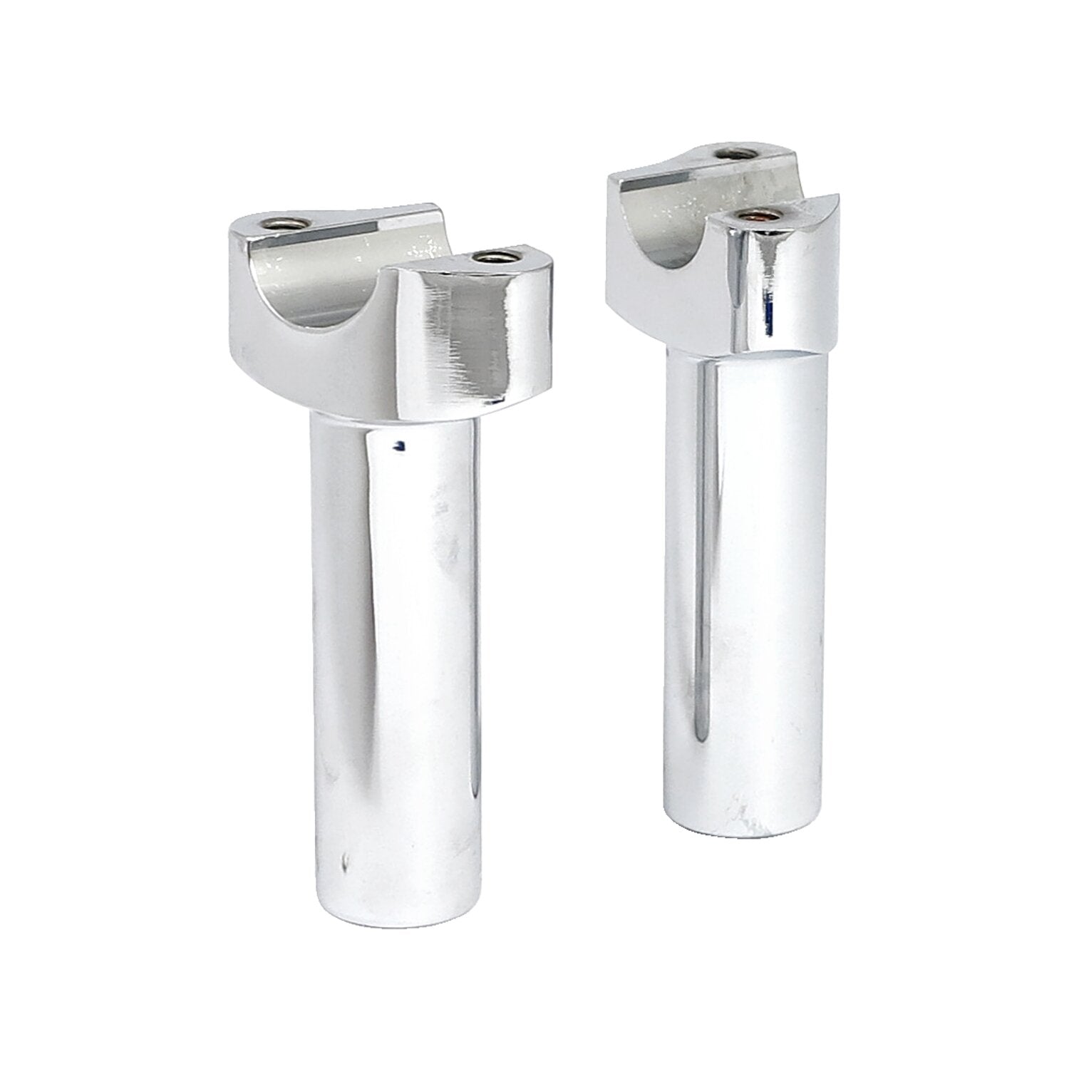 MCS Forged aluminum risers straight 4-1/2" rise - Chrome