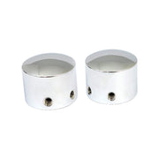 MCS Front axle nut cap kit - Chrome - Domed