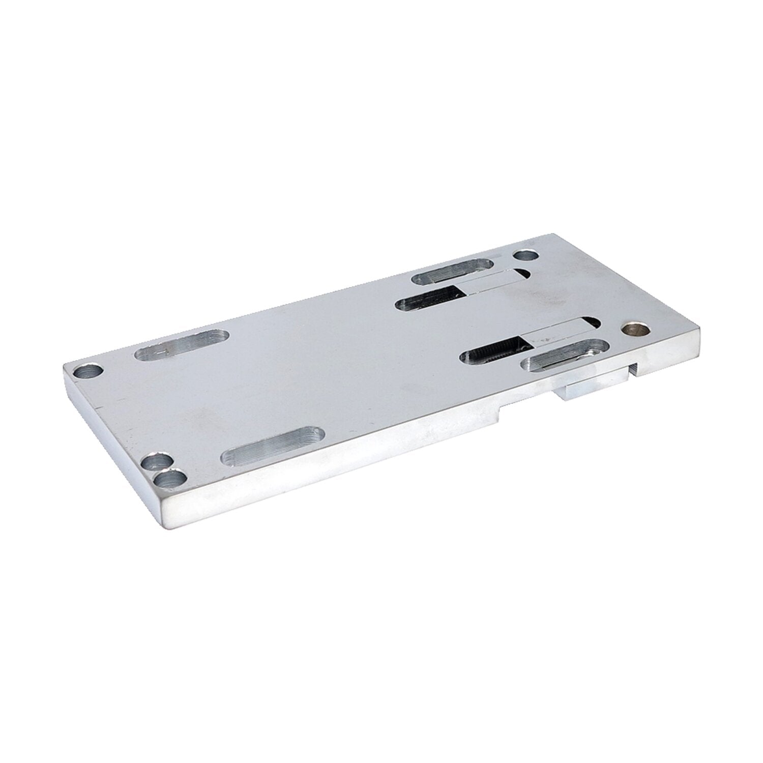 MCS 4-speed transmission mount plate - adjustable - Chrome