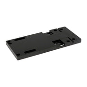 MCS 4-speed transmission mount plate - adjustable - Black