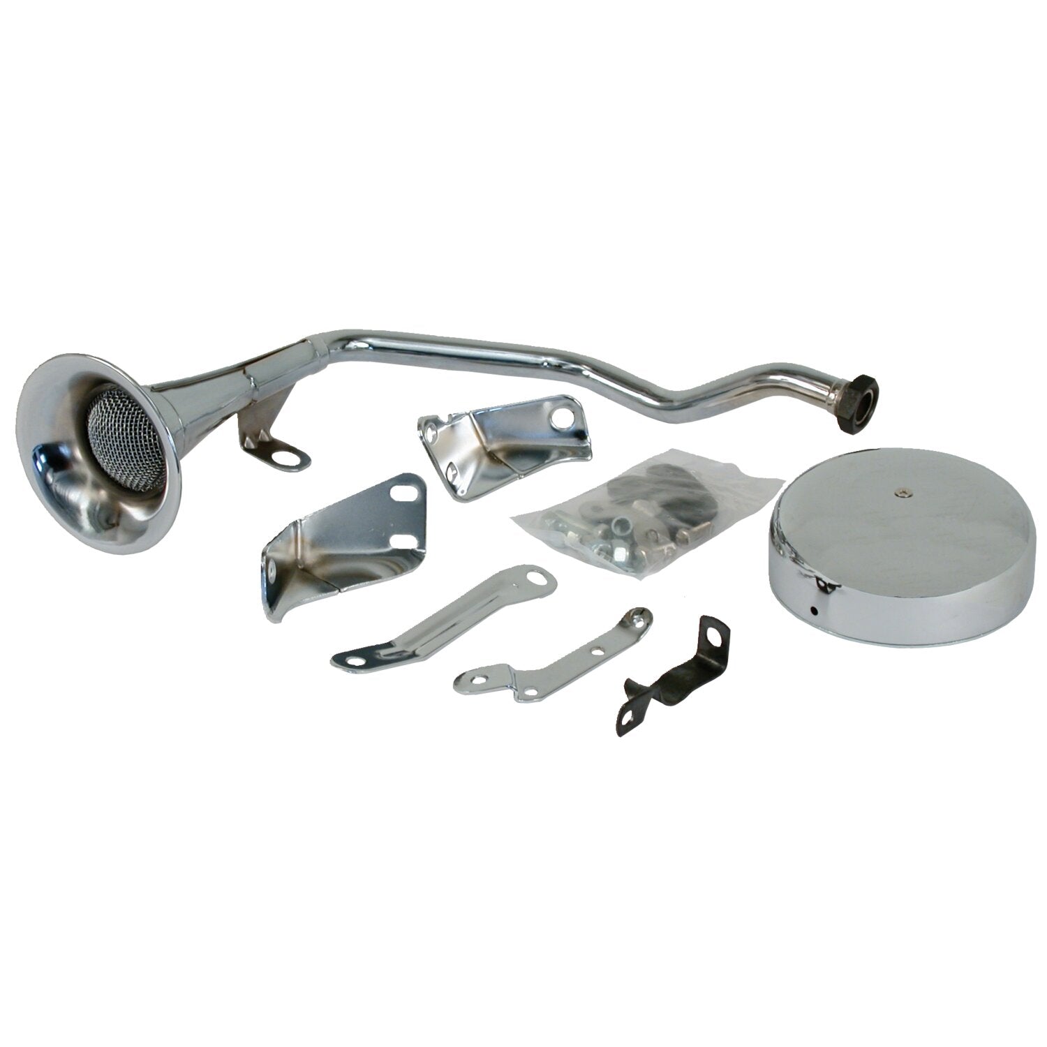 MCS Early style trumpet horn kit - 12-volt - Chrome