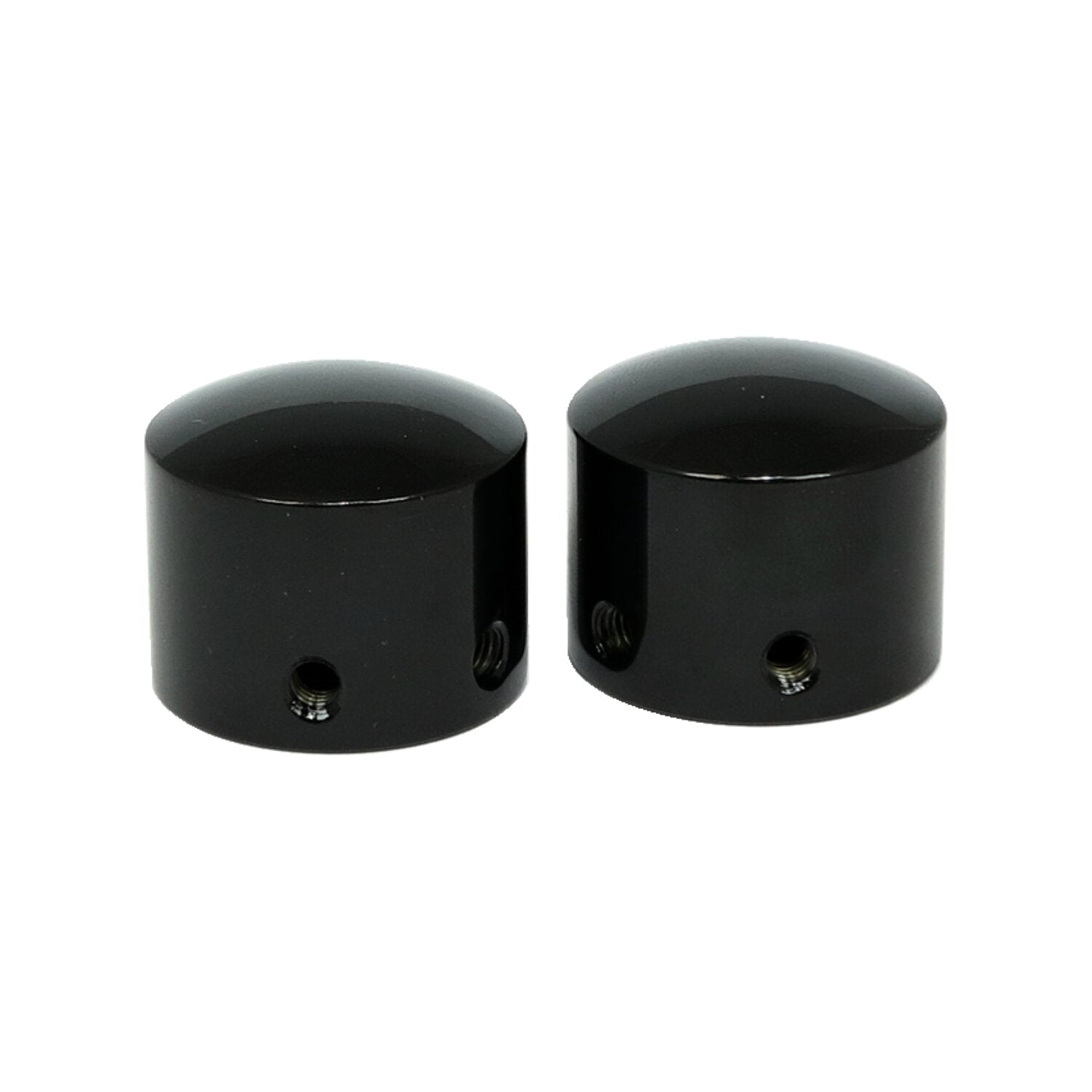 MCS Front axle nut cap kit - Black - Domed