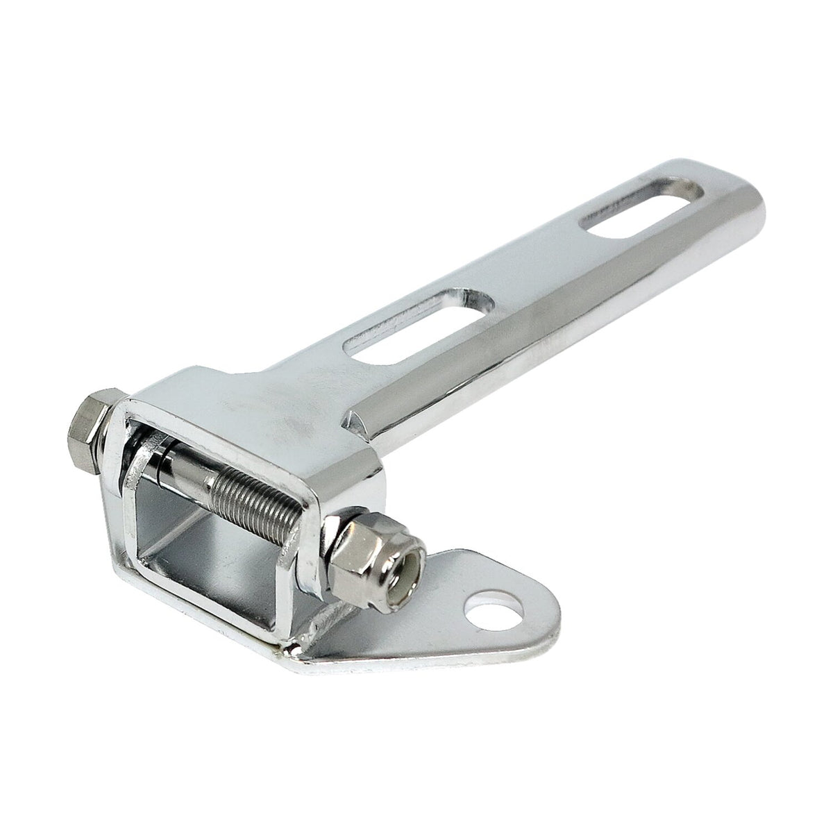 MCS Universal solo seat hinge square mount - Chrome