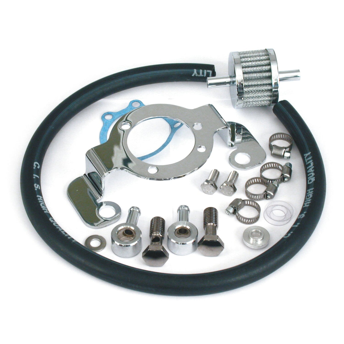 MCS Air cleaner adapter bracket kit - Chrome