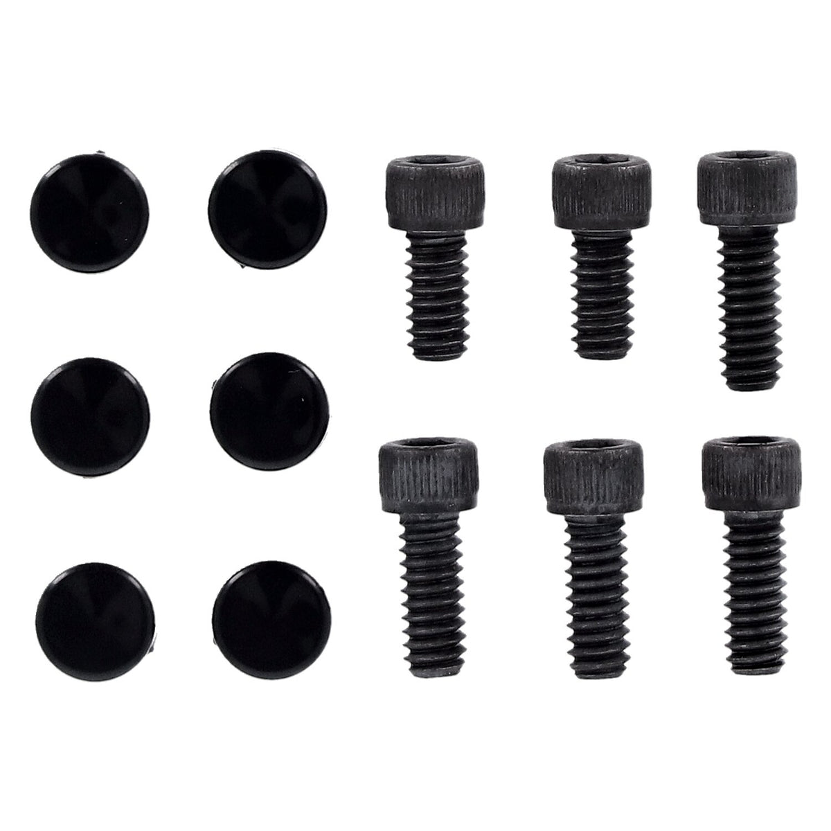 MCS Smoothtopps push-on bolt & cover kit - Black